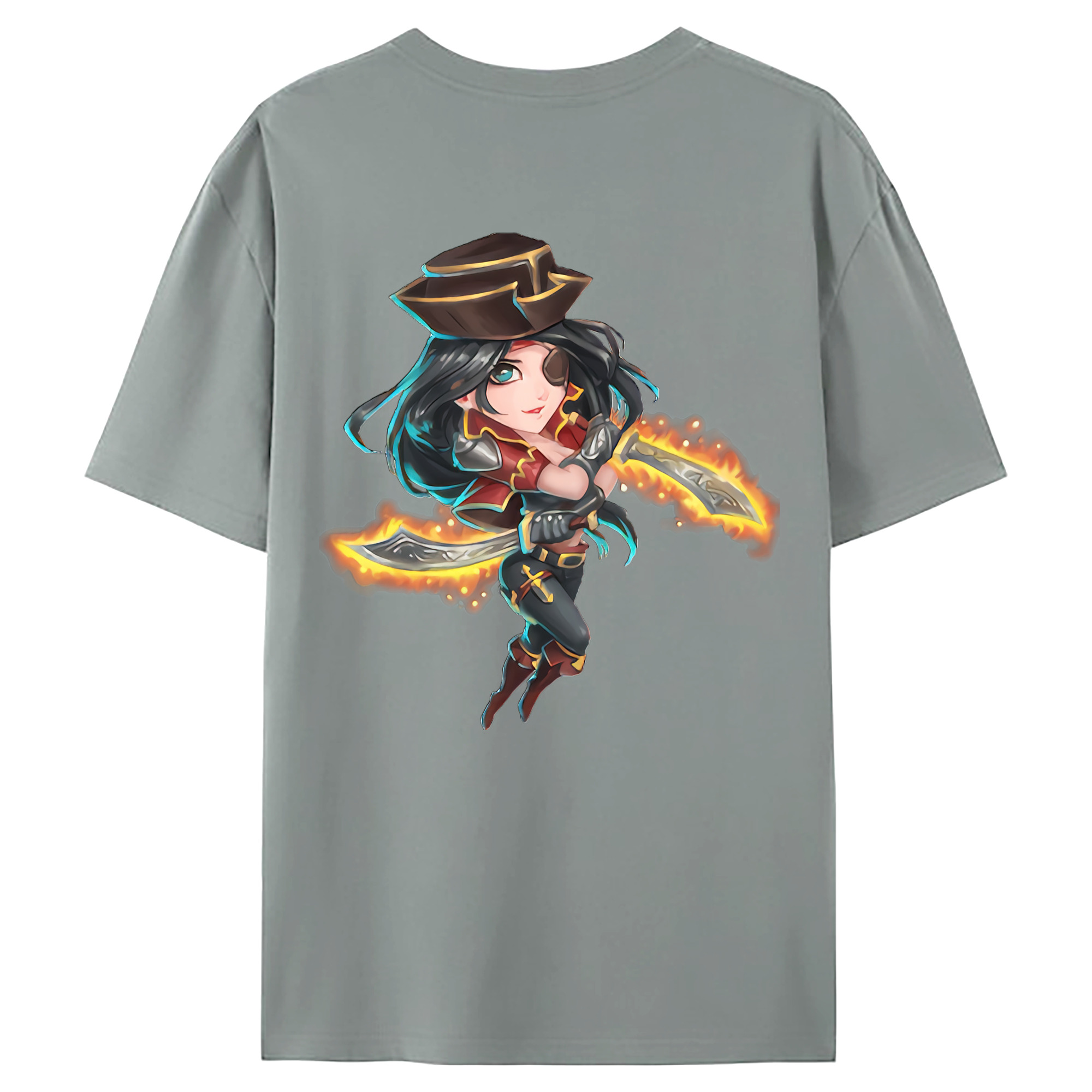 （画像用） リーグ・オブ・レジェンド League of Legends LOL 綿100％ メンズ半袖Tシャツ（バックプリント） 通気性